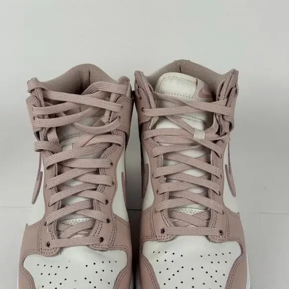 Nike Dunk High Women's 8 PInk Oxford White Leather Sneaker Shoes DD1869-003 - Picture 5 of 8